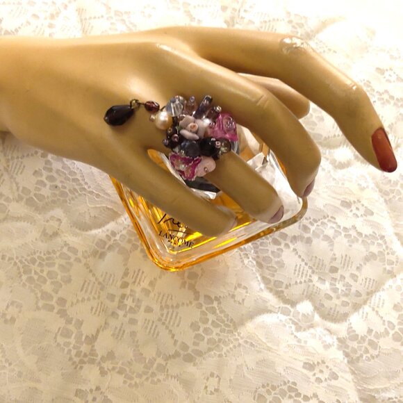 VTG NWOT Girls Women’s Floral Design Adjustable Vintage Copper Ring - Picture 3 of 9